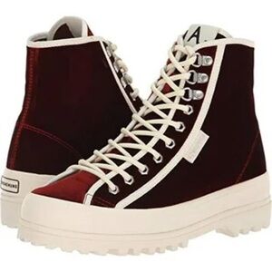 Superga x Alexa Chung Velvet High Top Sneakers 7.5 W